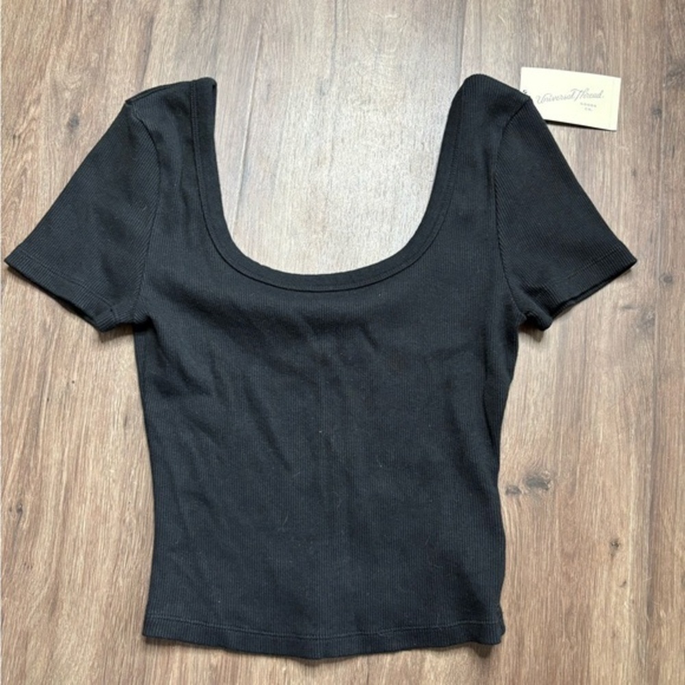 Black Ribbed Women's Top #859 classic item essential